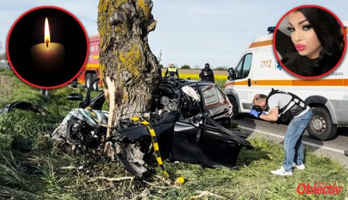 Tânără de 21 de ani, moartă după un accident cumplit la Amzacea. Mașina s-a izbit violent de un copac. „Mi-a luat Dumnezeu tot!”
