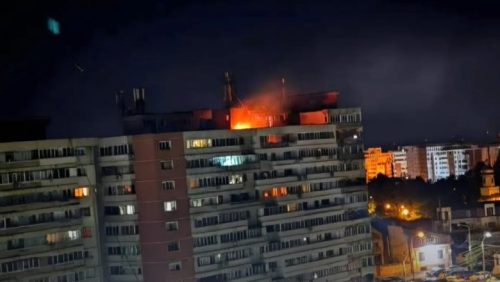 O dronă a căzut pe un bloc din Galați și a explodat. 70 de oameni au fost evacuați. 2 răniți au fost transportați la spital